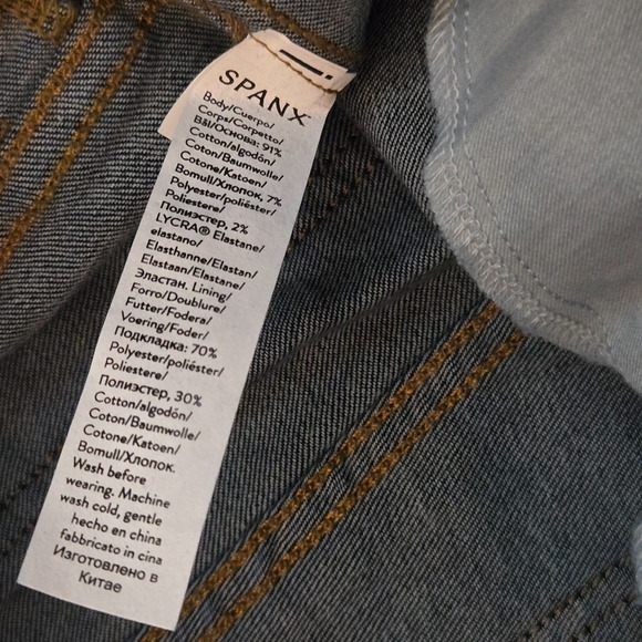 Spanx Ankle Skinny Jeans in Midnight Shade Women’s Blue Stretch Medium NWT - Picture 5 of 6